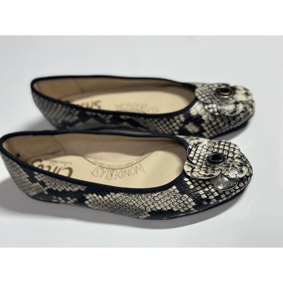 Circus by Sam Edelman Colleen Snake Print Skimmer Ballet Flats Size 6 EUC - Picture 7 of 14